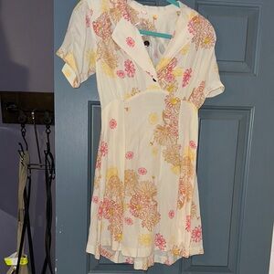 FP Movement by Free People Floral Mini Dress - White, Pink, Yellow
